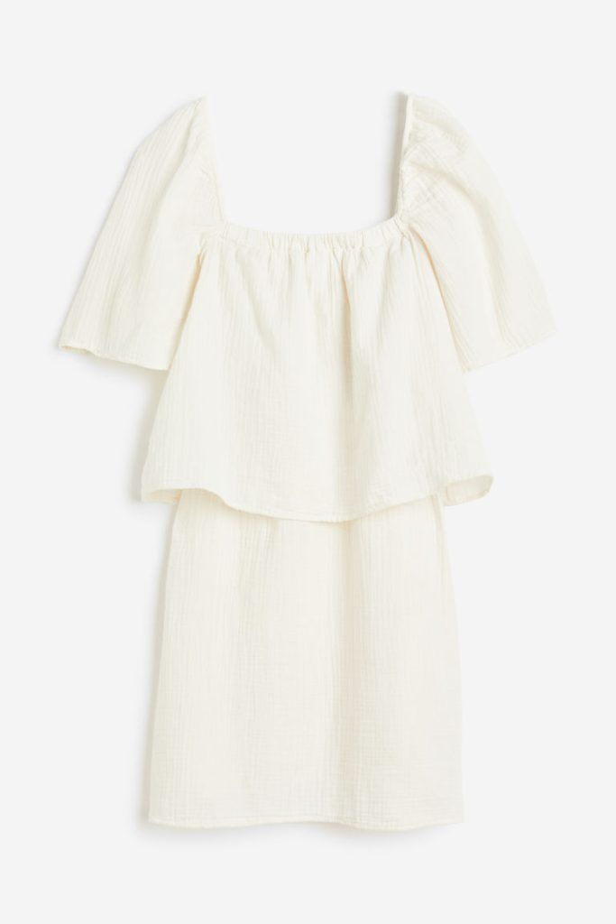 H & M - MAMA A-line voedingsjurk - Wit