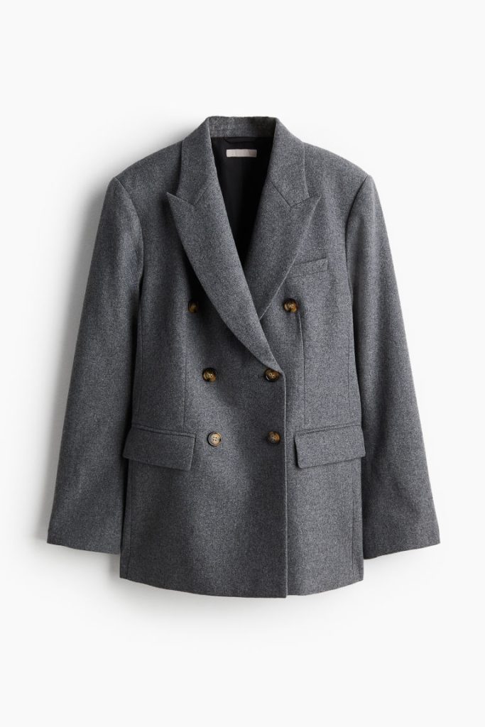 H & M - Double-breasted blazer - Grijs