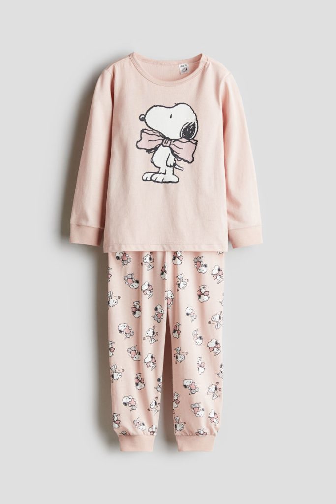 H & M - Katoenen pyjama met print - Oranje