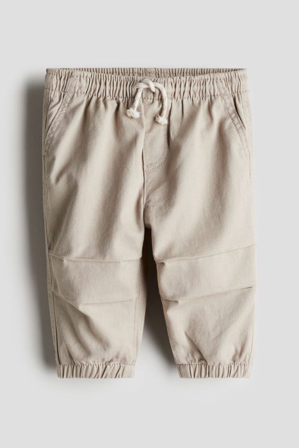 H & M - Joggers van katoenen twill - Bruin