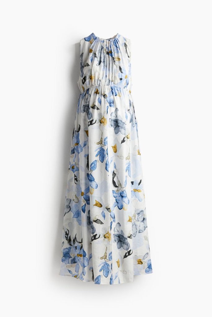 H & M - MAMA Jurk met plooien - Blauw