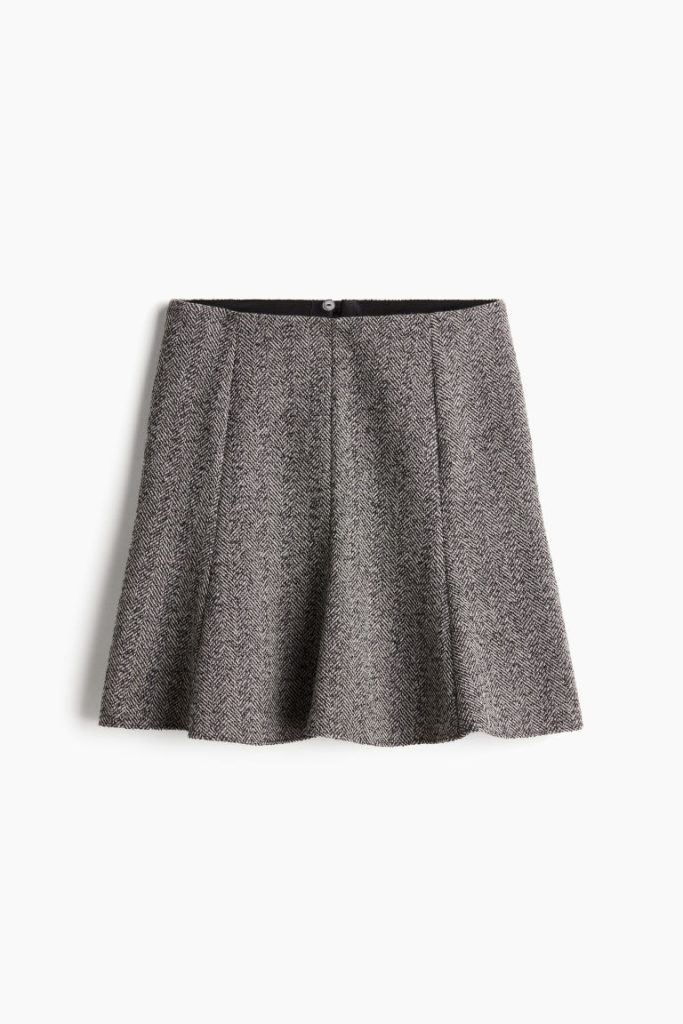 H & M - Uitlopende rok - Grijs