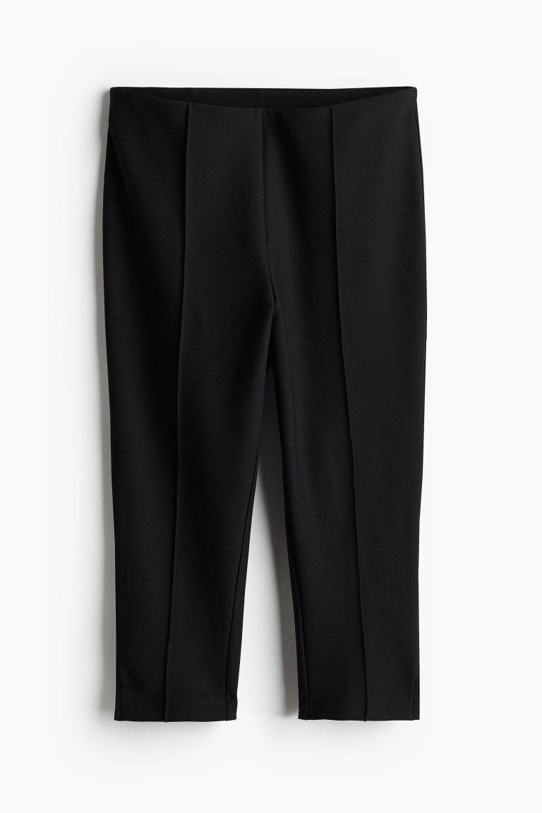 H & M - Caprilegging met persvouwen - Zwart