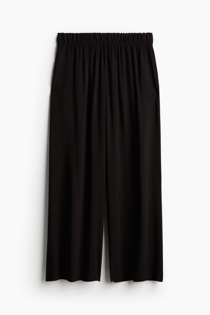 H & M - Cropped pull-on broek - Zwart