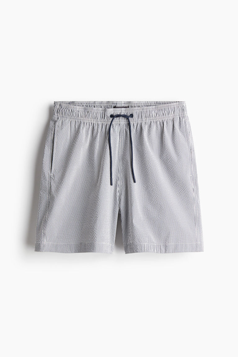 H & M - Zwemshort van seersucker - Blauw