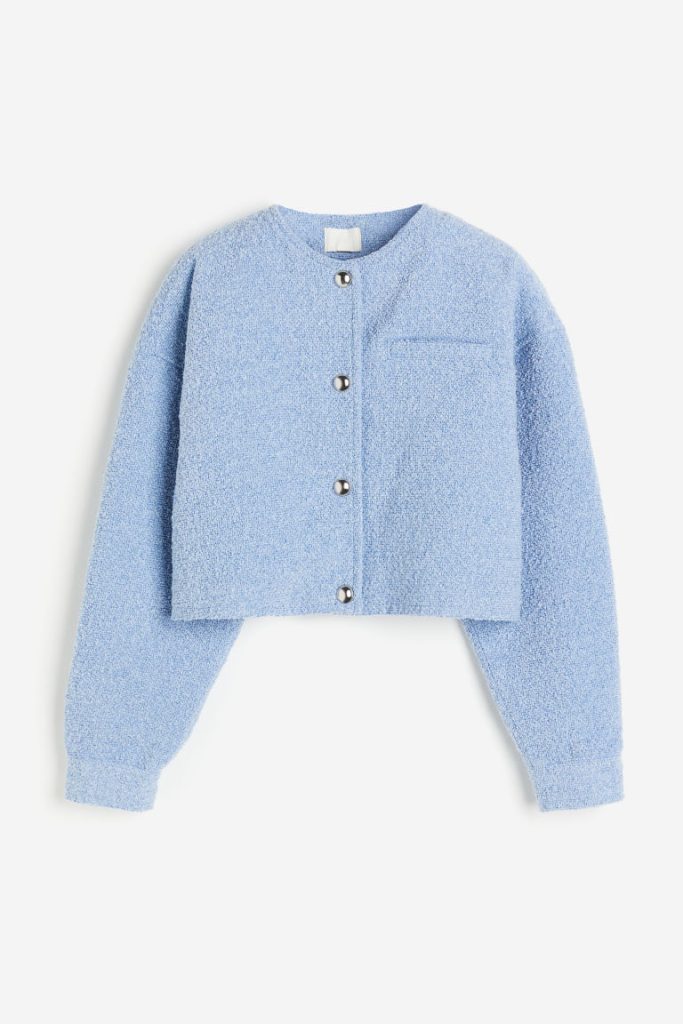 H & M - Oversized jasje met knopen - Blauw