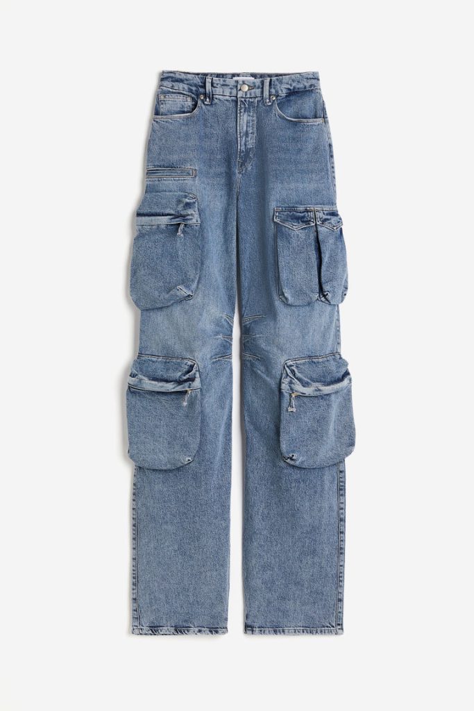 H & M - Denim Cargo - Blauw