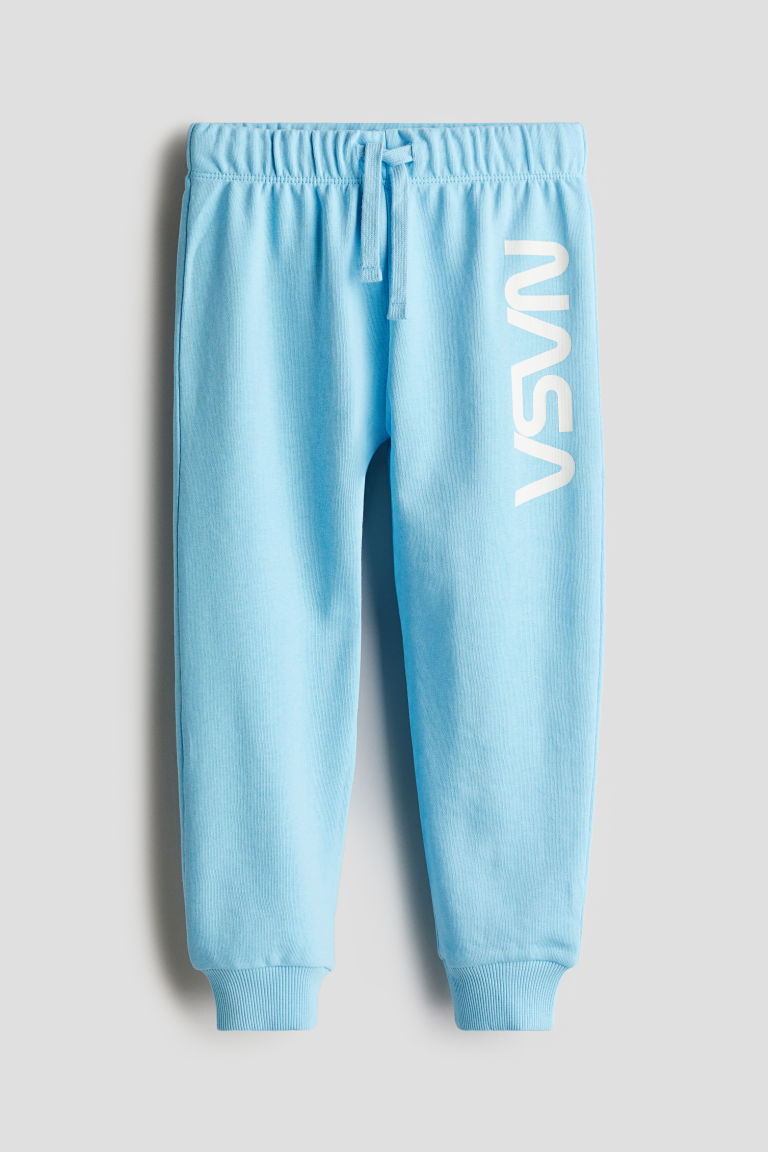 H & M - Joggers met print - Blauw