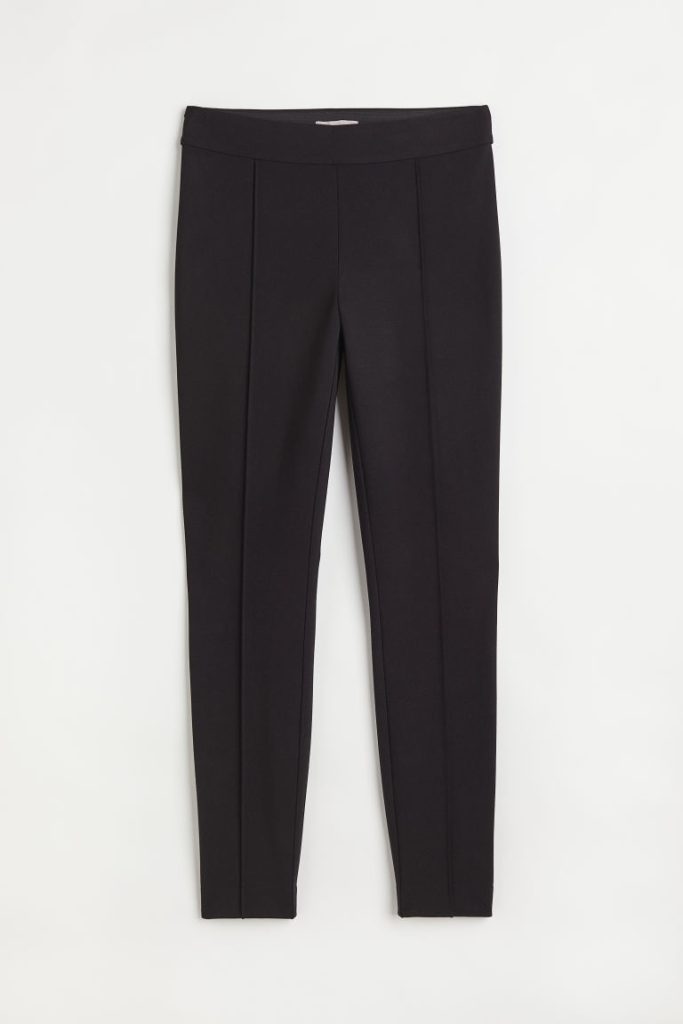 H & M - Legging met persvouwen - Zwart