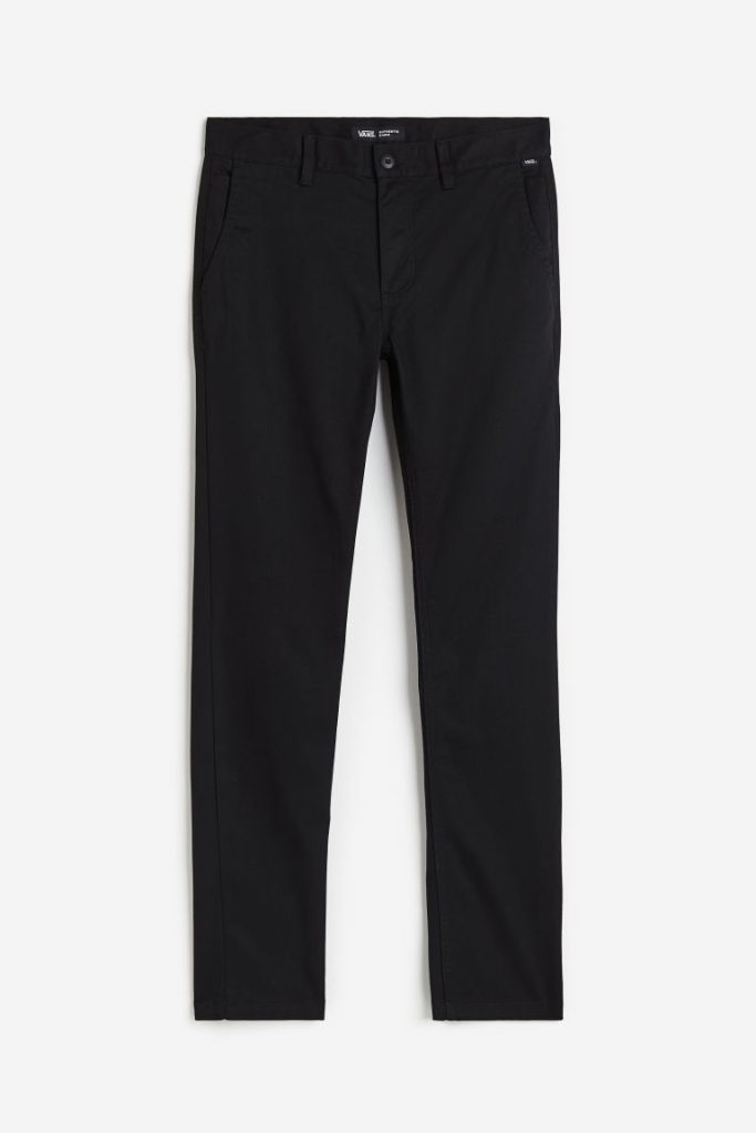 H & M - Mn Authentic Chino Slim Pant - Zwart