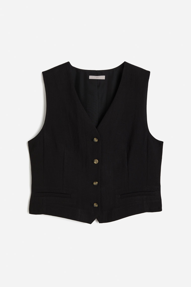 H & M - Dressed kostuumgilet - Zwart