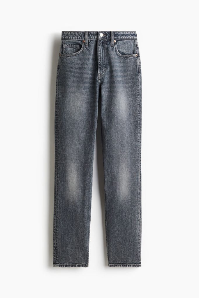 H & M - Slim Straight High Jeans - Blauw