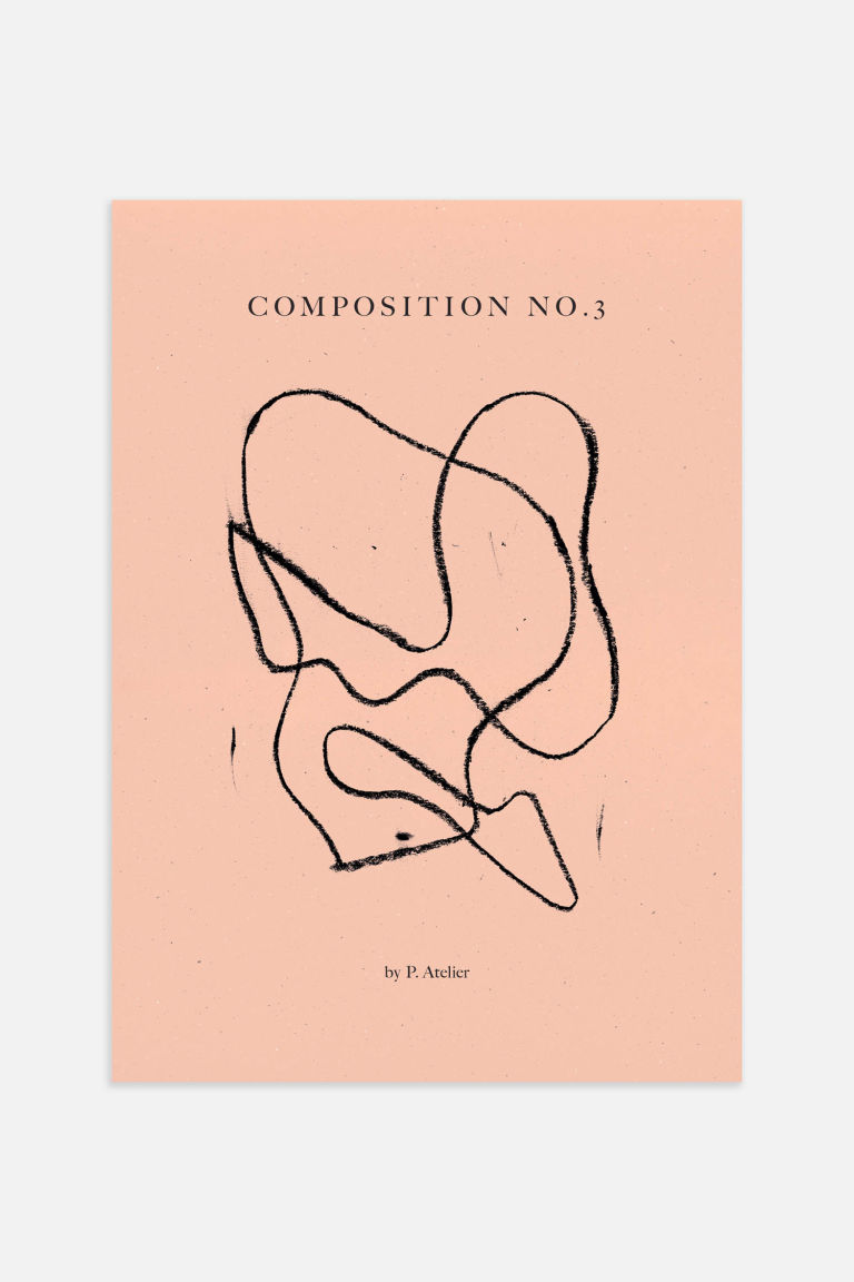 H & M - Composition No.3 Poster - Roze