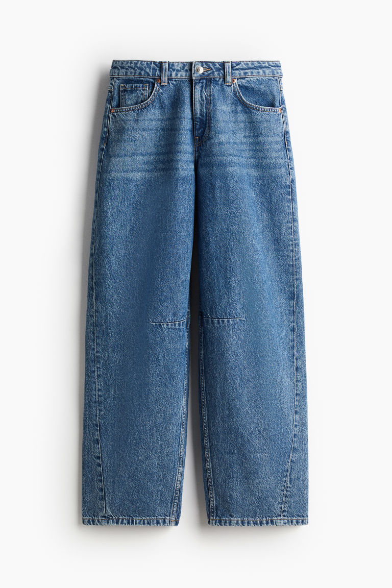 H & M - Barrel Regular Jeans - Blauw