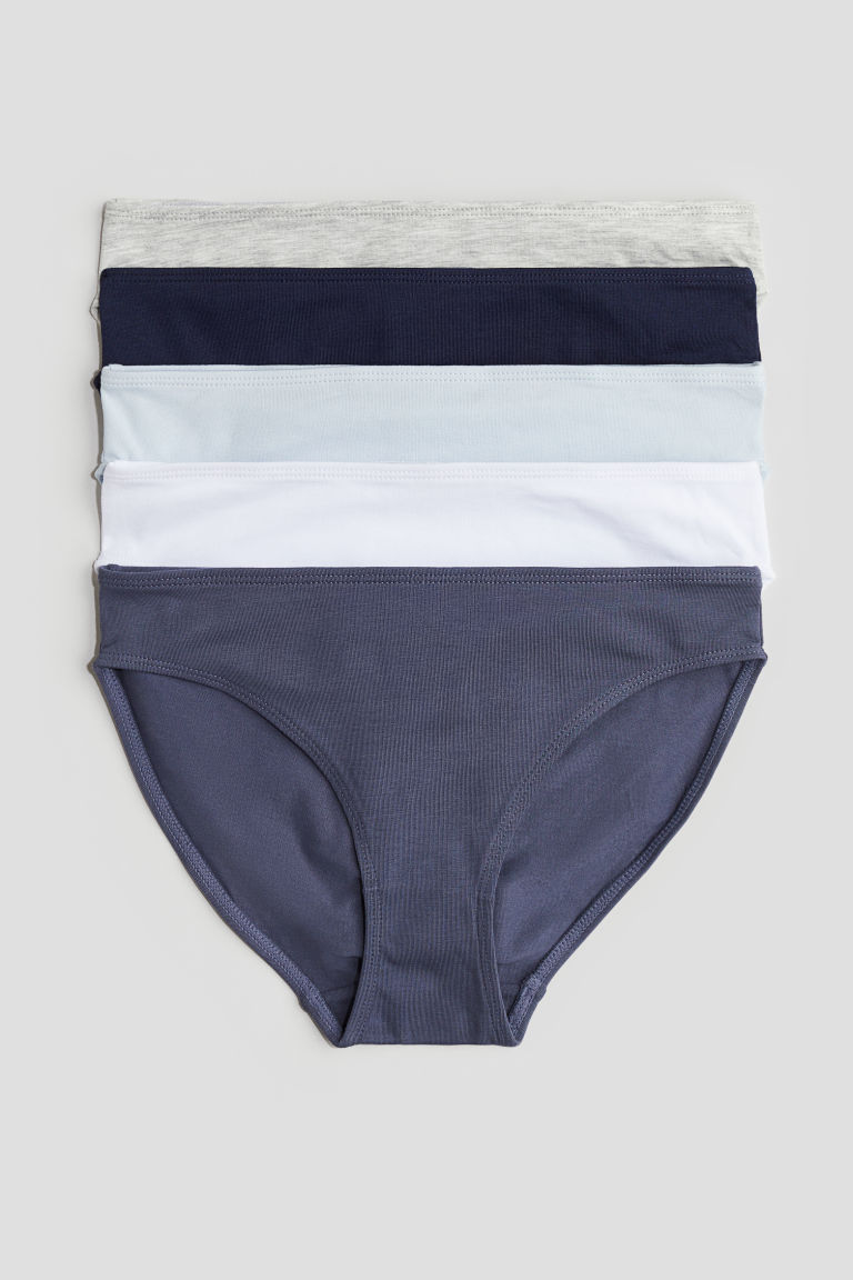 H & M - Set van 5 slips - Brief - Blauw