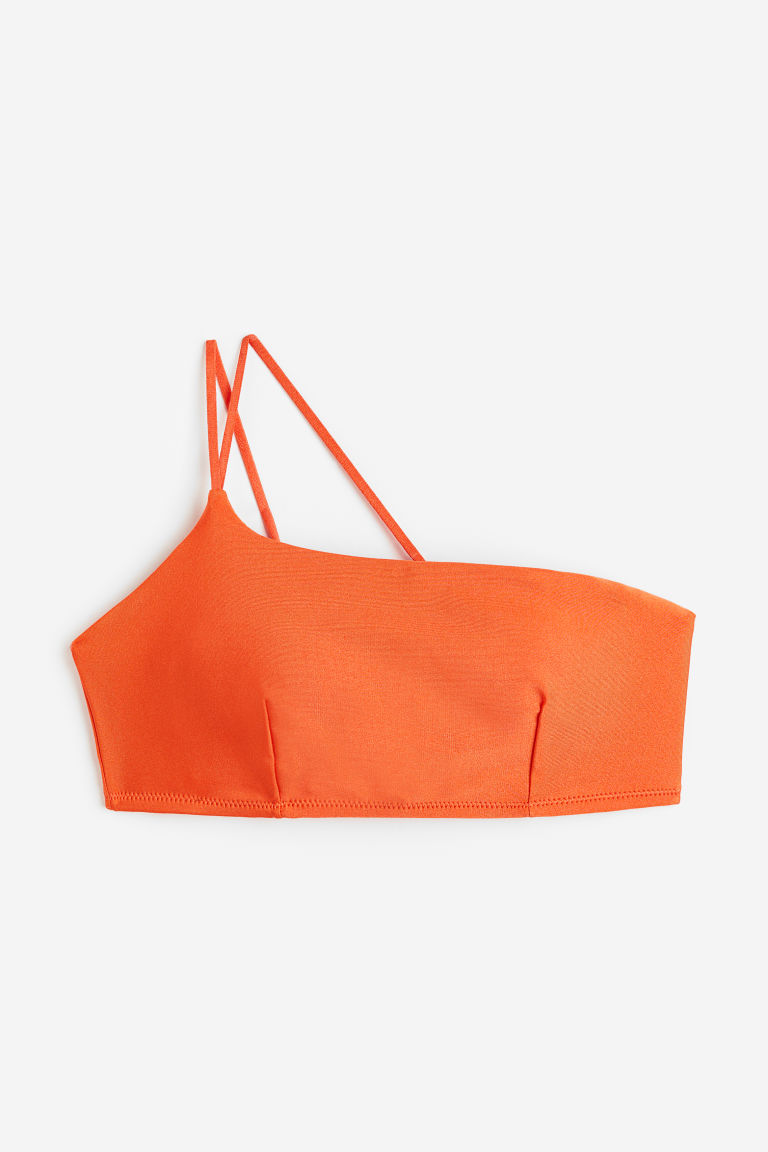 H & M - Padded one-shoulder bikinitop - Oranje