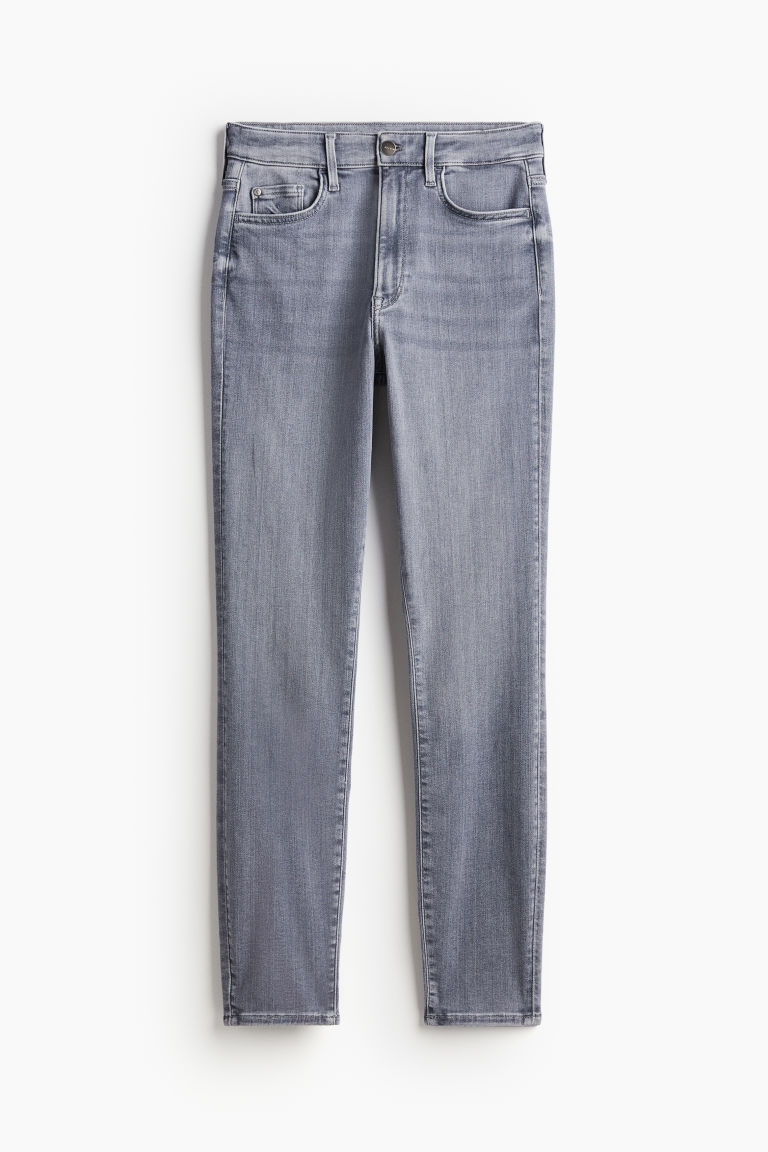 H & M - True To You Skinny Ultra High Ankle Jeans - Grijs