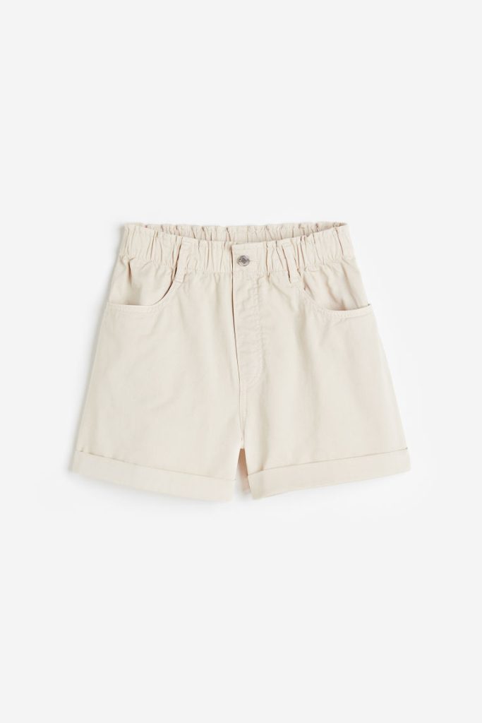 H & M - Short - High waist - Beige