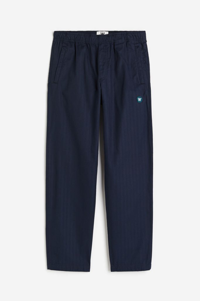 H & M - Lee Herringbone Trousers - Blauw