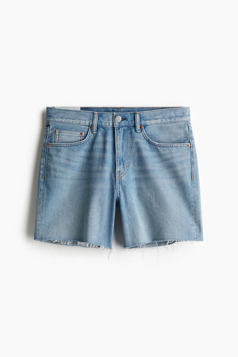 H & M - Regular Denim short - Blauw