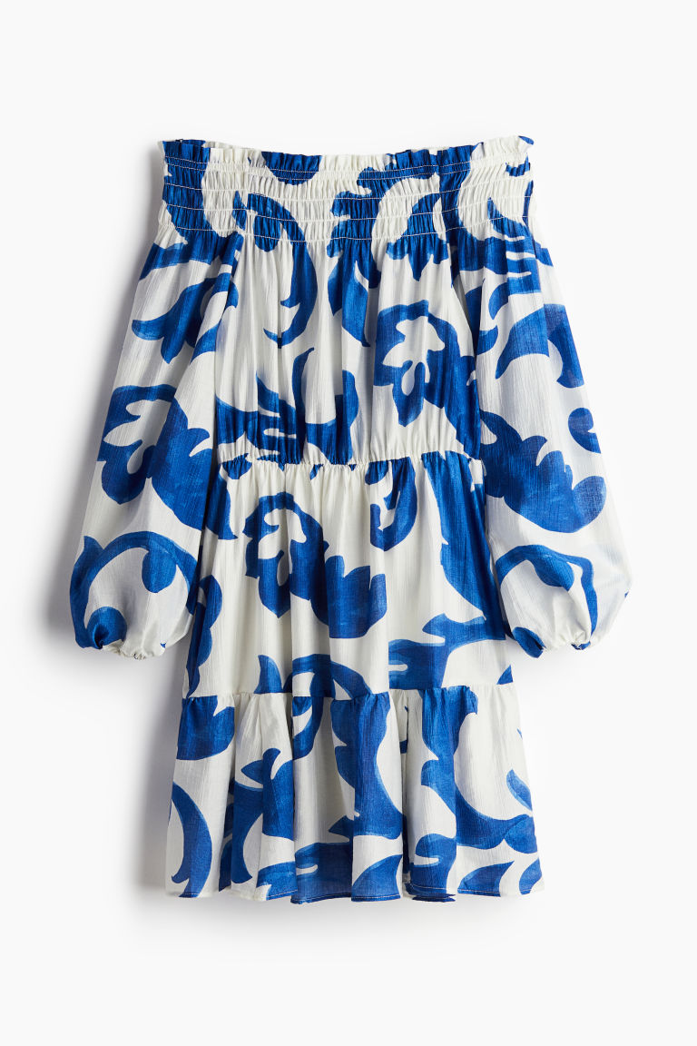 H & M - Off-the-shoulderjurk - Wit