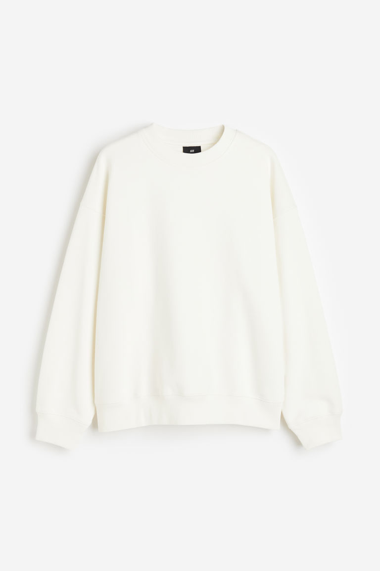 H & M - Katoenen sweater - Oversized Fit - Wit