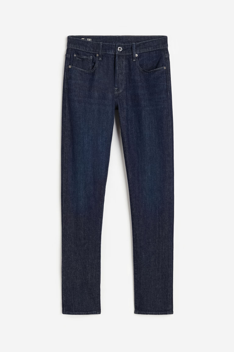 H & M - 3301 Slim Jeans - Blauw