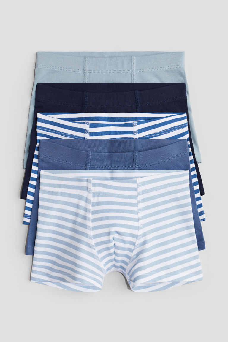 H & M - Set van 5 boxershorts - Blauw