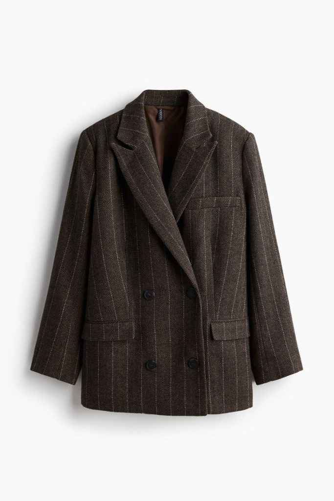 H & M - Double-breasted blazer - Bruin