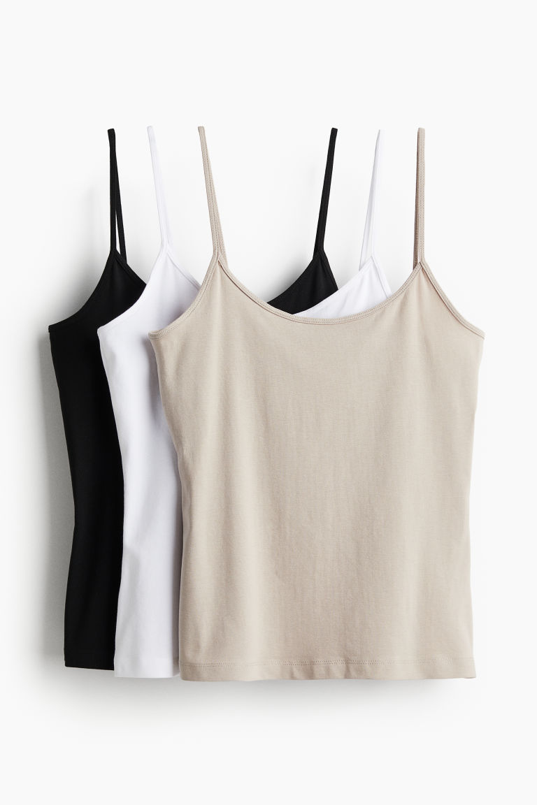 H & M - Set van 3 straptops - Bruin