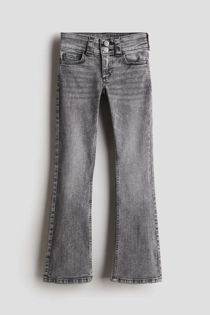 H & M - Bootcut Low Jeans - Grijs