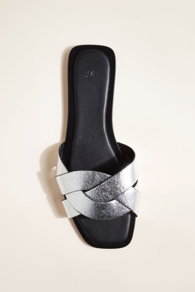 H & M - Gevlochten sandalen - Zilver