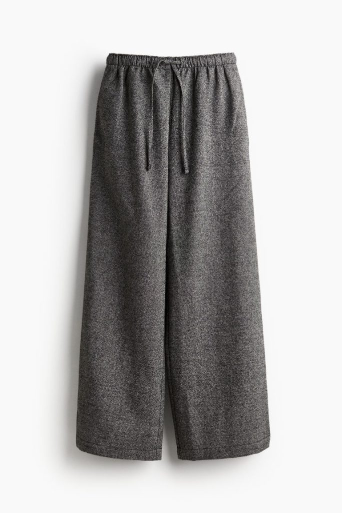 H & M - Broek met drawstring - Grijs