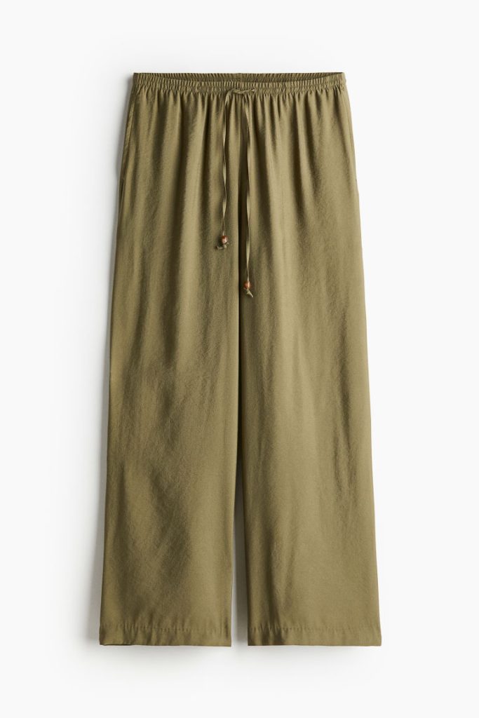 H & M - Wijde pull-on broek - Groen