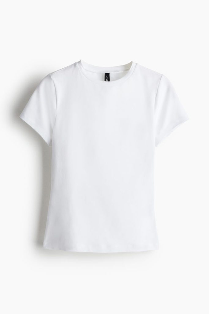 H & M - Nauwsluitend T-shirt - Wit