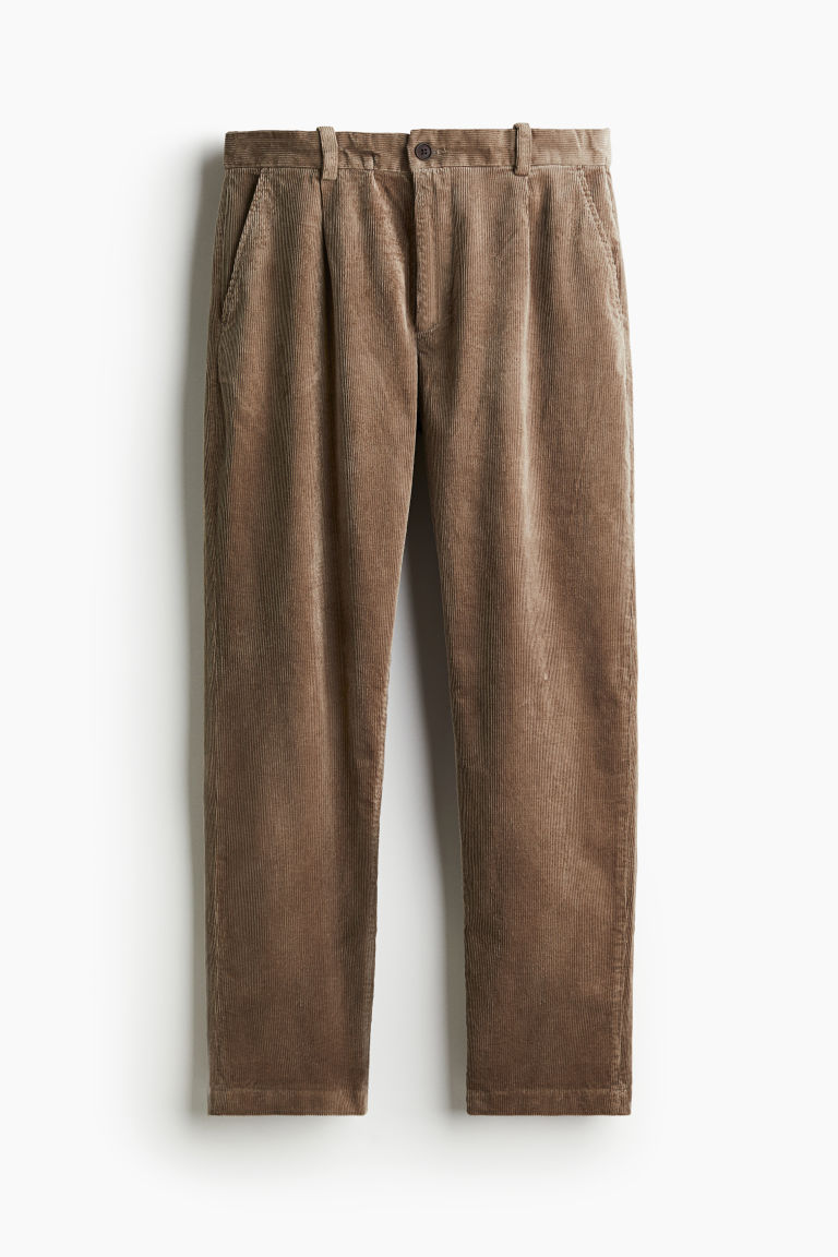 H & M - Corduroy broek - Regular Fit - Beige