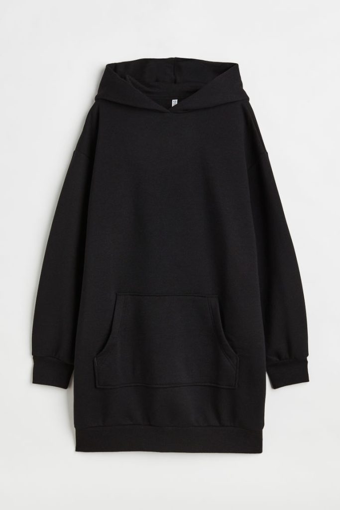 H & M - Sweatjurk met capuchon - Zwart