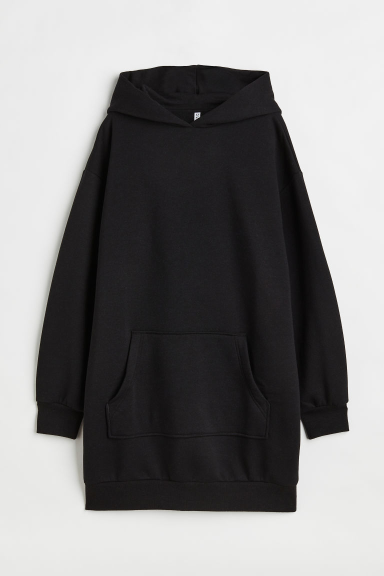 H & M - Sweatjurk met capuchon - Zwart