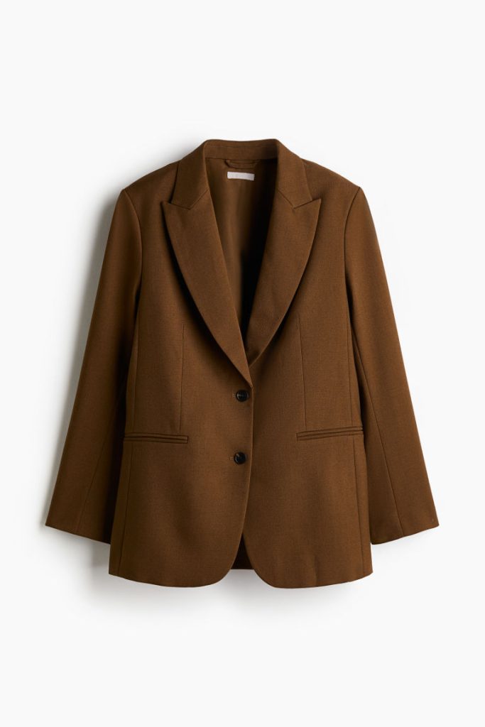 H & M - Single-breasted blazer - Bruin