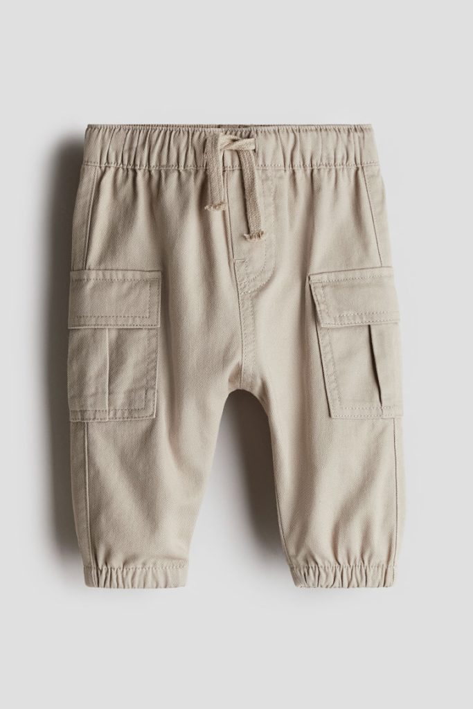 H & M - Joggers van katoenen twill - Bruin