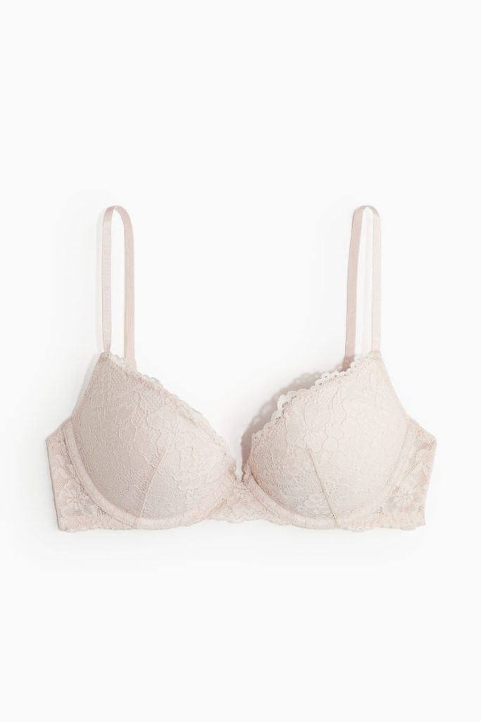 H & M - Kanten superpush-up bh - Roze