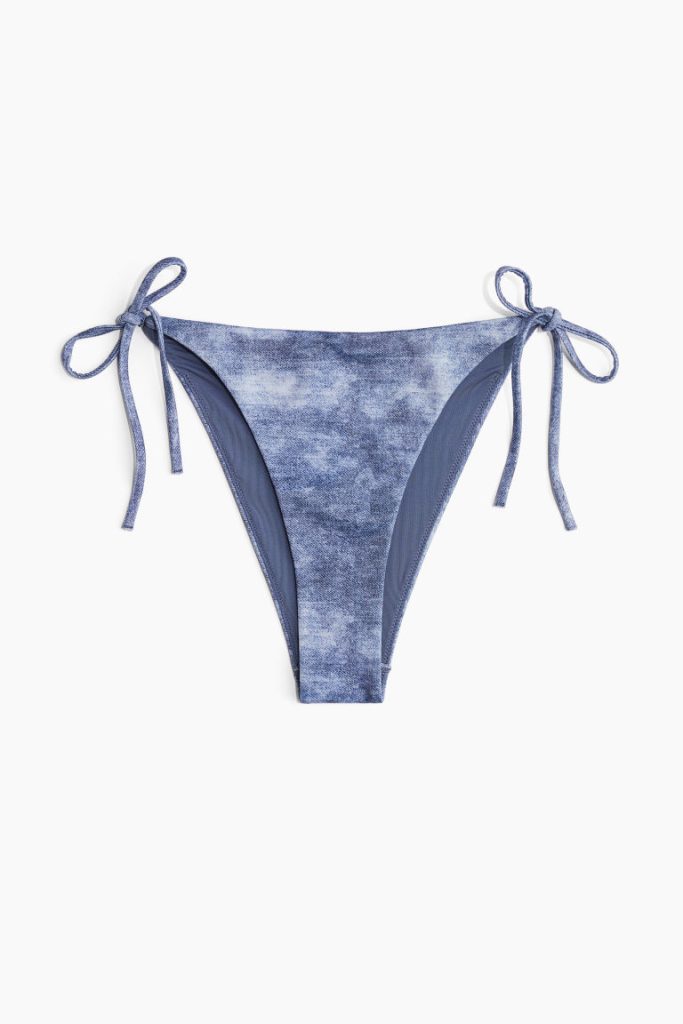 H & M - Bikinitanga met strikbandjes - Blauw