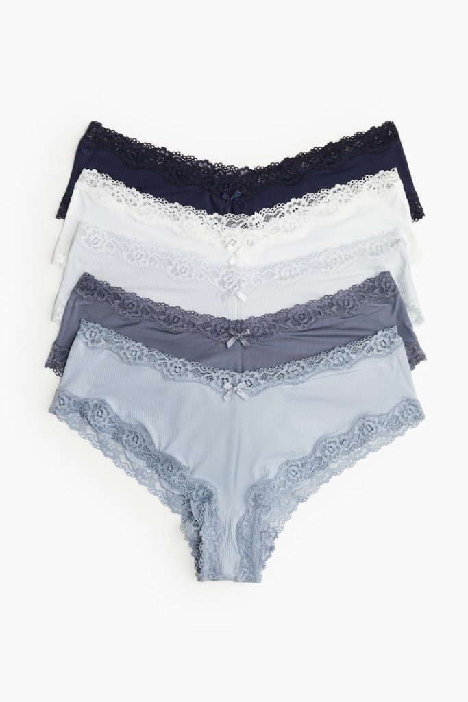 H & M - Set van 5 slips - Hipster - Blauw