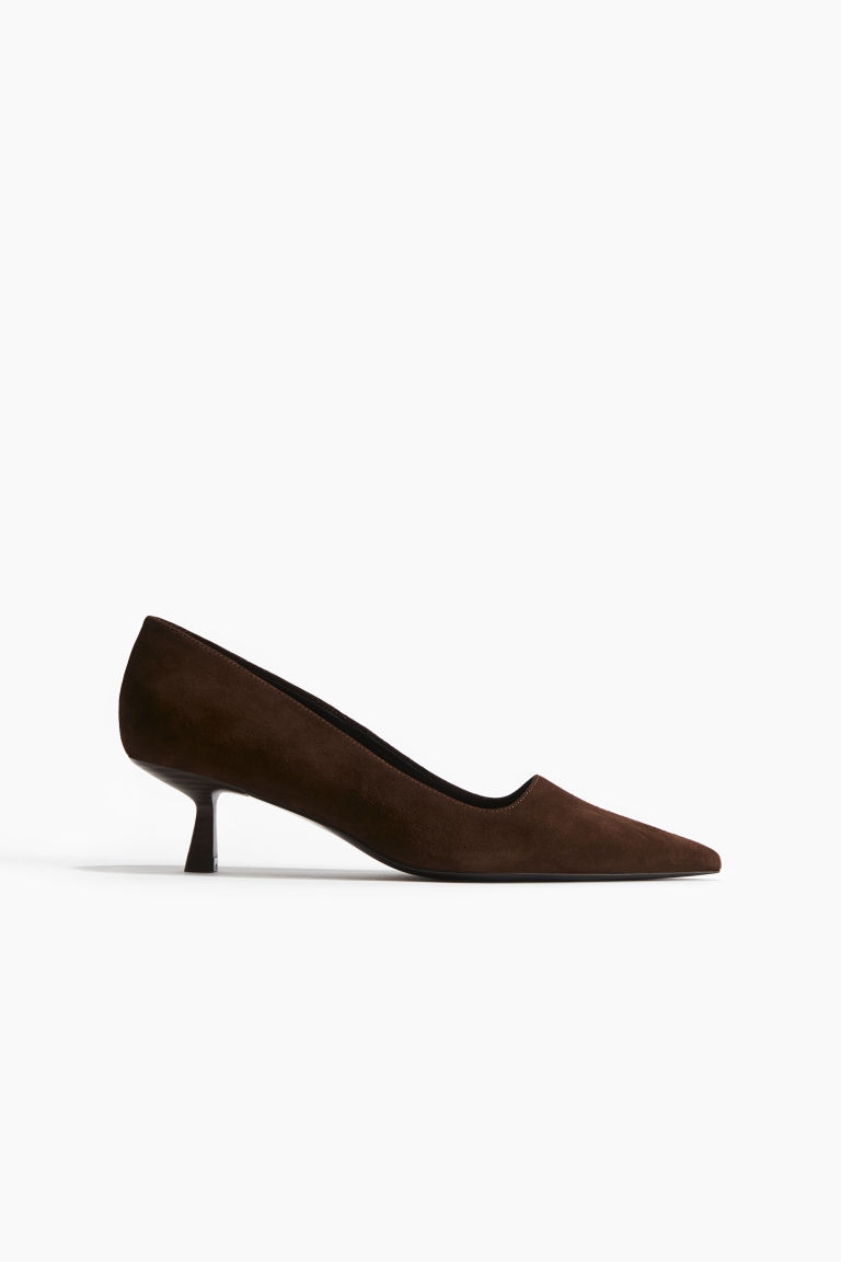 H & M - Leren pumps - Bruin