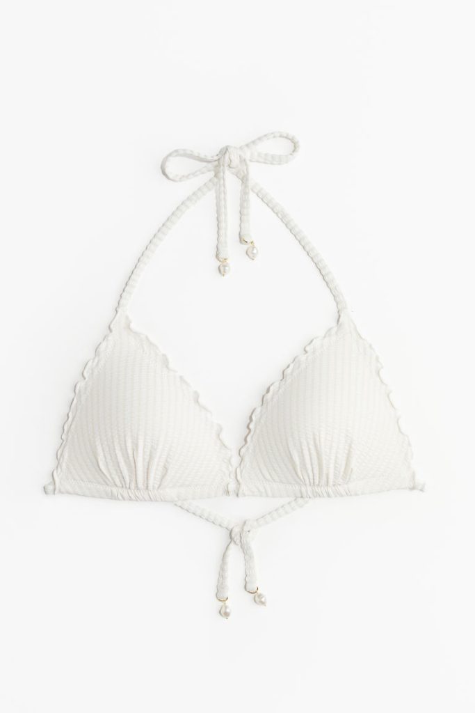 H & M - Push-up triangelbikinitop - Wit