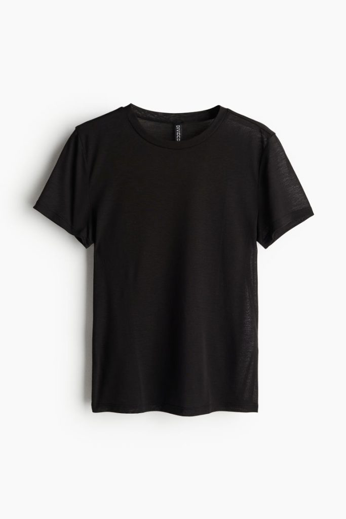 H & M - Nauwsluitend T-shirt - Zwart