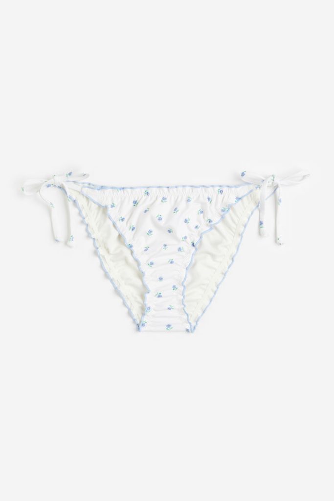 H & M - Bikinitanga met strikbandjes - Wit