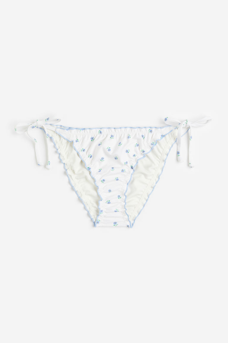 H & M - Bikinitanga met strikbandjes - Wit