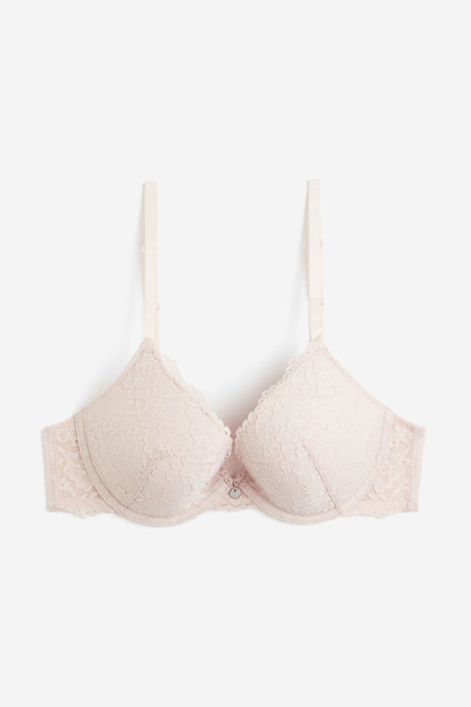 H & M - Kanten push-up bh - Roze