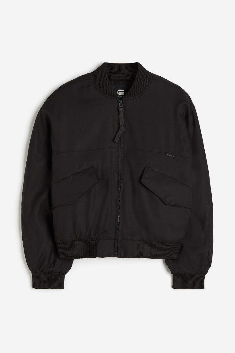 H & M - Everyday Bomber Overshirt - Zwart